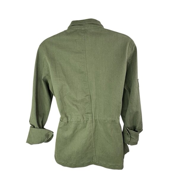 Two Penny Lane Maxwell Field Jacket Olive Green Women’s S Army Style Grunge Hip - Picture 10 of 16